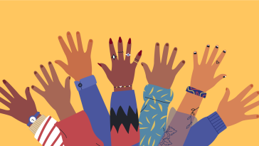Diversity and Inclusion hands illustration