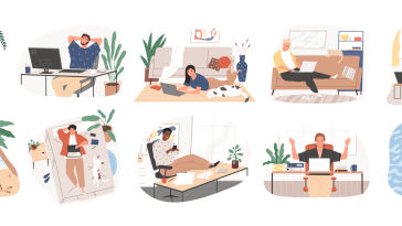work from home illustration