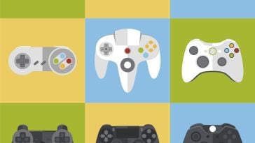an illustration of video game controllers