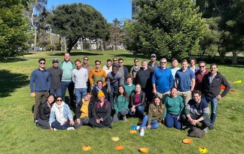 tech team outside on a lawn