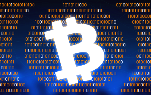 A large Bitcoin Cash logo.