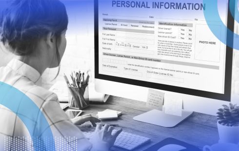 A person viewing a Personal Information page on a website.