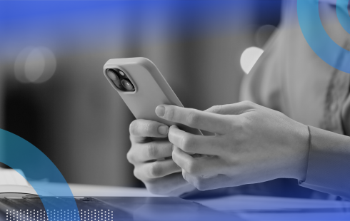 Mobile user browsing on their phone