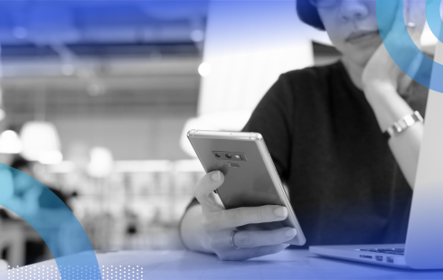 Phone user infinite scrolling on phone