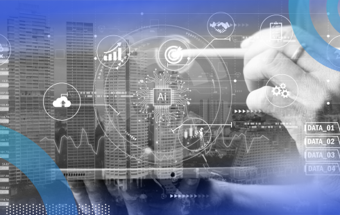 A laptop with a generative AI display