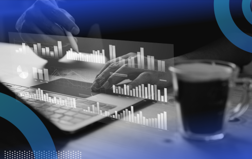 Product manager reviewing product data dashboard