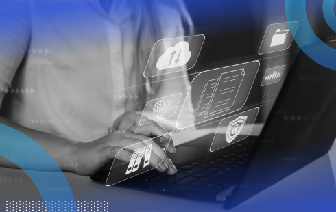 Person accessing their company intranet