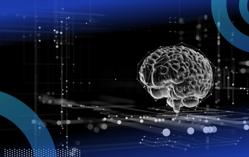 A digital image of a brain