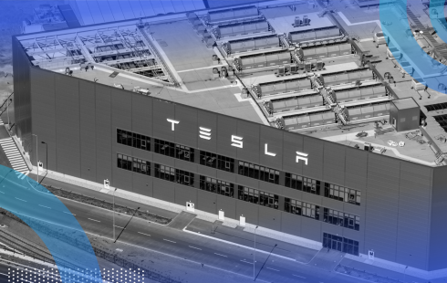 A Tesla factory