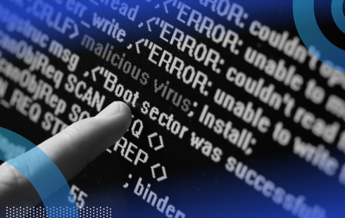 Lines of computer code with malicious viruses