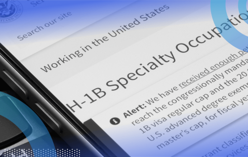 A screenshot of an H-1B visa application