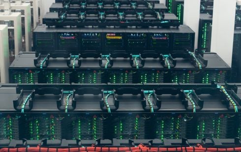 Rows of data center hardware