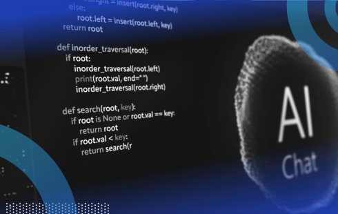 Lines of code with an AI chat interface