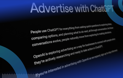 A computer screen showing ChatGPT ads