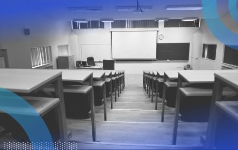 A university classroom