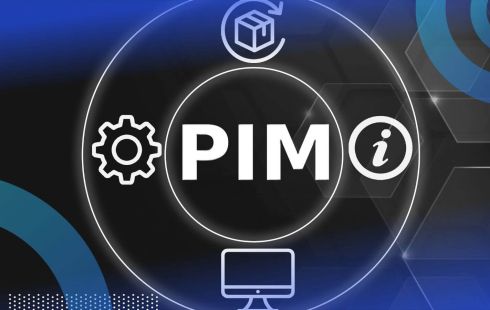 A graphic showing a product information management cycle