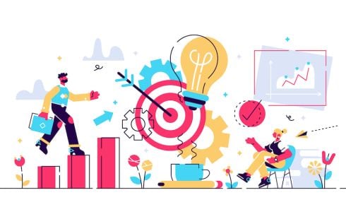 A series of images representing productivity.