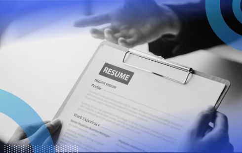 A resume on a clipboard