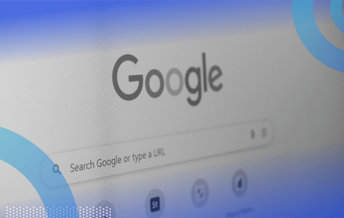 The Google homepage and search bar