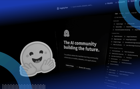 The Hugging Face homepage and logo