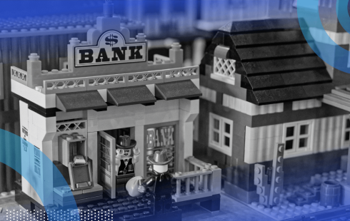 A Lego Old West scene