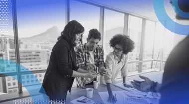 three consultants talking