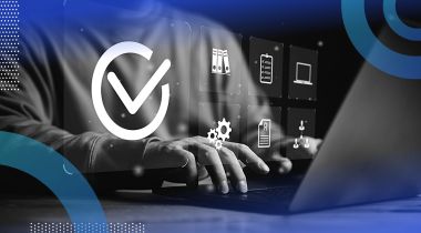 Engineer receiving a checkmark validation