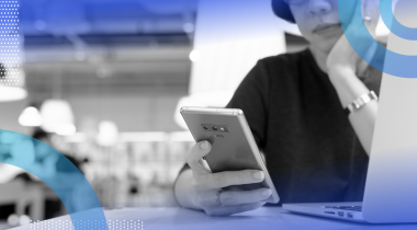 Phone user infinite scrolling on phone