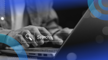 Developer writing in a search bar on a computer