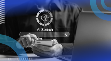 Person using AI search on their phone