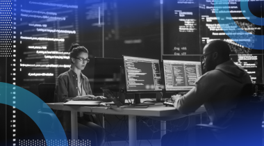 Two programmers work on software