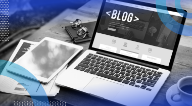 A laptop with a blog open on it