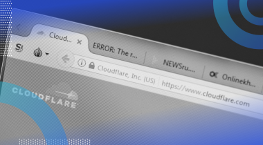 A browser showing the Cloudflare logo