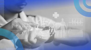 Athlete reviewing health data on healthtech watch