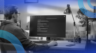 Person reading AI search results