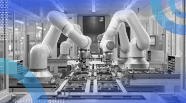 Robotic arms making semiconductor chips