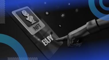 Robot arm purchasing an nft