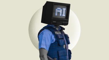 illustration of robot cop