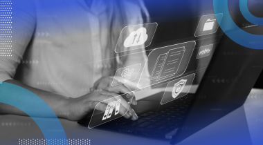 Person accessing their company intranet