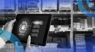 Person using AI on factory floor