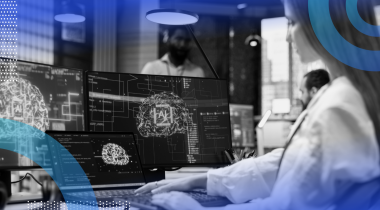 Developer working on an LLM project on computer