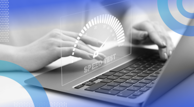 Data scientist measuring data velocity with speedometer