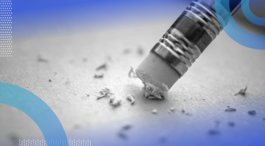 A pencil eraser on a page