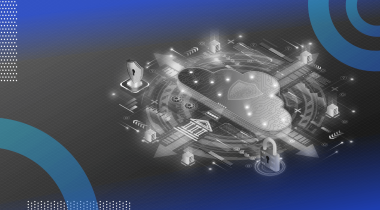 An image of a cloud with security icons