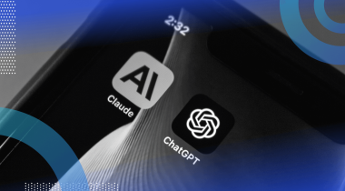 A smartphone screen with the Claude AI and ChatGPT icons