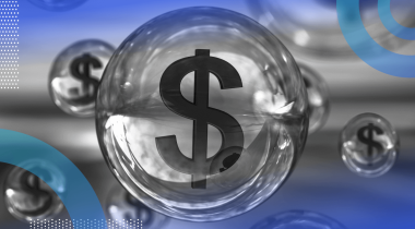 Bubbles filled with dollar signs