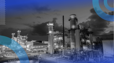 A power plant at night