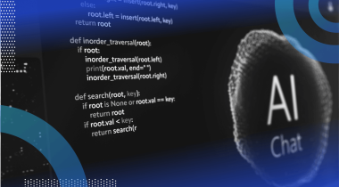 Lines of code with an AI chat interface