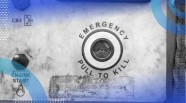 An emergency kill switch on a machine