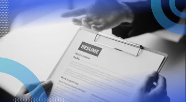 A resume on a clipboard